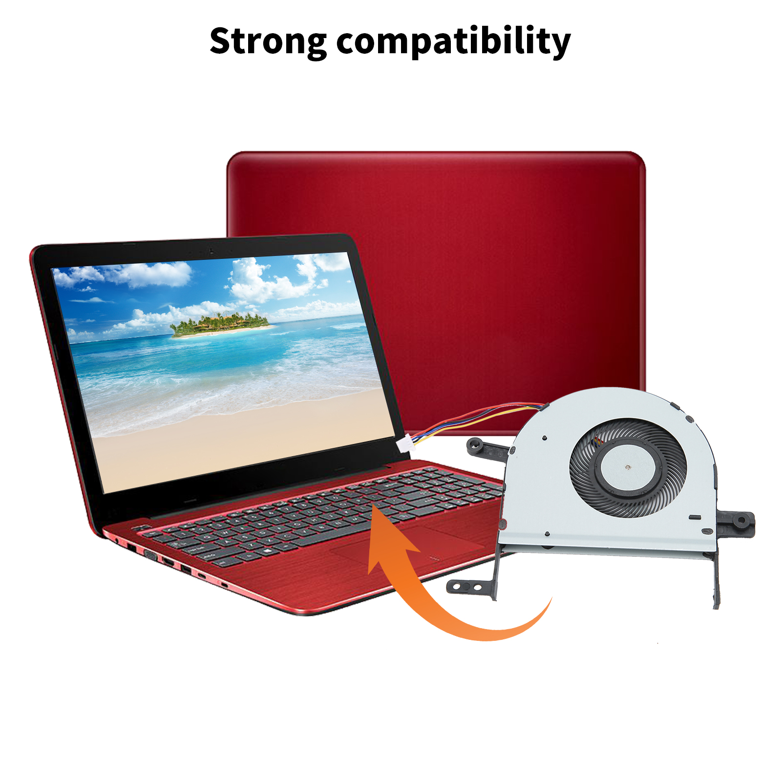 Garosa Quạt PC SUNGOOYUE Bộ làm mát CPU tản nhiệt mạnh cho máy tính xách tay S510U X510U S510UA F510U với thiết kế tối ưu hóa áp suất để hoạt động yên tĩnh Giá 185,000 Đồng*Miễn phí vận chuyển