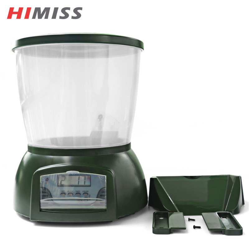 HIMISS Automatic Pond Fish Feeder Fish Food Dispenser Digital Aquarium Timer Feeder with LCD ราคา 2,665 บาท*ส่งฟรี
