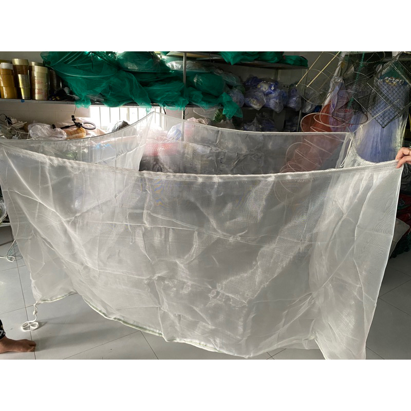 Mùng cước trắng nuôi ốc cá ếch không nắp cước trắng đầy đủ kích cỡ