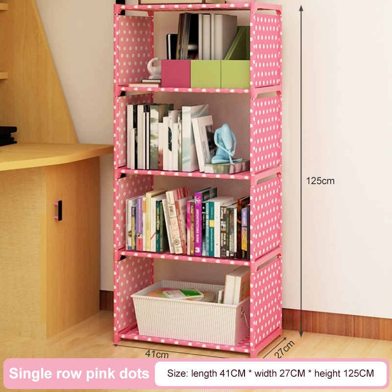 2/3/4 Layers DIY Book Shelf Kid Toy Storage Rack Simple Storage Rack Multi Function Storage Rack