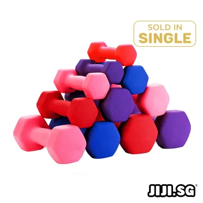 JIJI SG Neoprene Dumbbell (Single Piece) - Strength Training / Dumbbell / Weight / Neoprene Material / Sold in Single / Local Seller (JIJISG)
