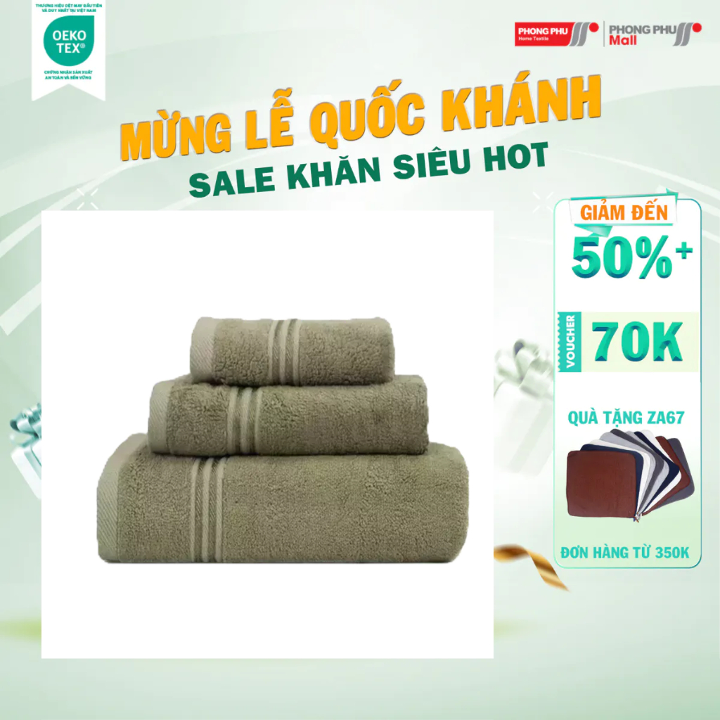 Khăn tắm mollis bamboo bmt4 60x120cm
