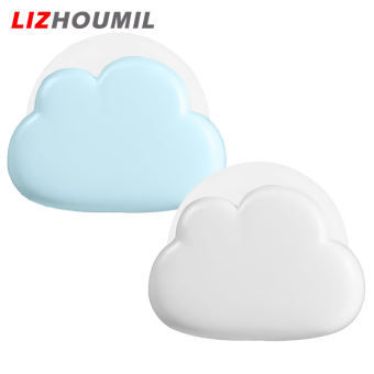 Lizhoumil 2 cái đèn ngủ LED dễ thương đám mây hình dạng 4 chế độ có thể sạc qua USB Đèn đầu giường với Ốp Silicone có dây đeo