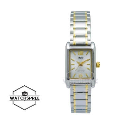 [WatchSpree] Casio Ladies' Standard Analog Two-Tone Stainless Steel Band Watch LTP1235SG-7A LTP-1235SG-7A
