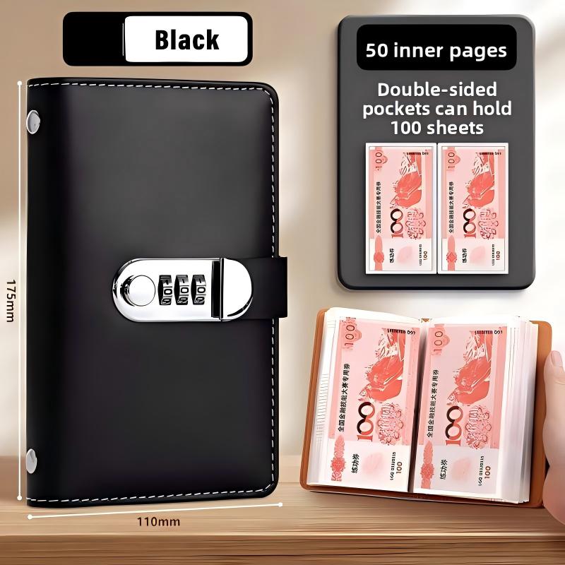 50 Lembar Aesthetic Budgeting Binder A6 Saving Money Notebook With Password Lock