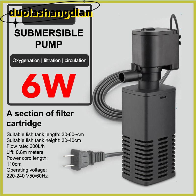 [Duola] Nhựa 3 Trong 1 Fish Tank Lọc Lọc Tăng Oxy Không Khí Aquarium Lọc Với Bên Trong Miếng Bọt Biển 4 6 12 20 30W - 5
