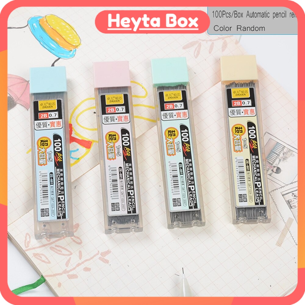 Hộp 30 ruột bút chì bấm 2b 0.5mm 0.7mm hqs rc1 rc3