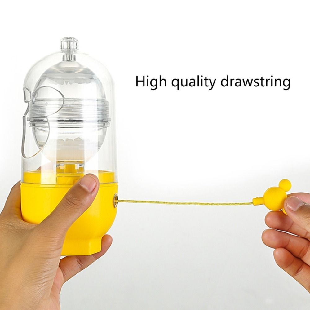 1pc Portable Egg Spinner Scrambler in Shell for Boiled Golden Eggs,Silicone  Shaker Whisk Egg Yolk Mixer with Drawstring