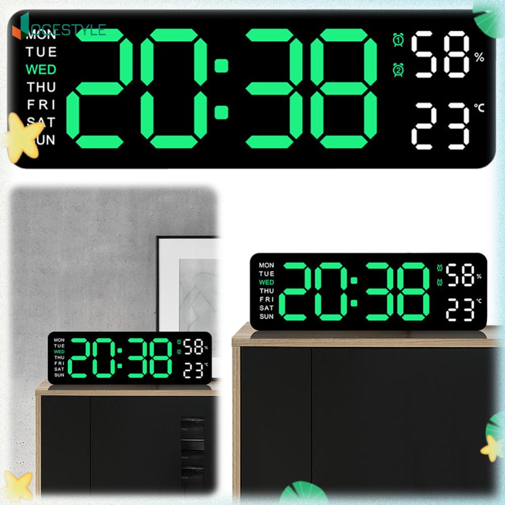 JOCESTYLE นาฬิกาปลุกดิจิตอลนาฬิกาแขวนอิเล็กทรอนิกส์อุณหภูมิ/วันที่ชาร์จ USB นาฬิกาปลุกข้างเตียงมัลติฟังก์ชั่นสำหรับนักเรียน ราคา 219 บาท*ส่งฟรี