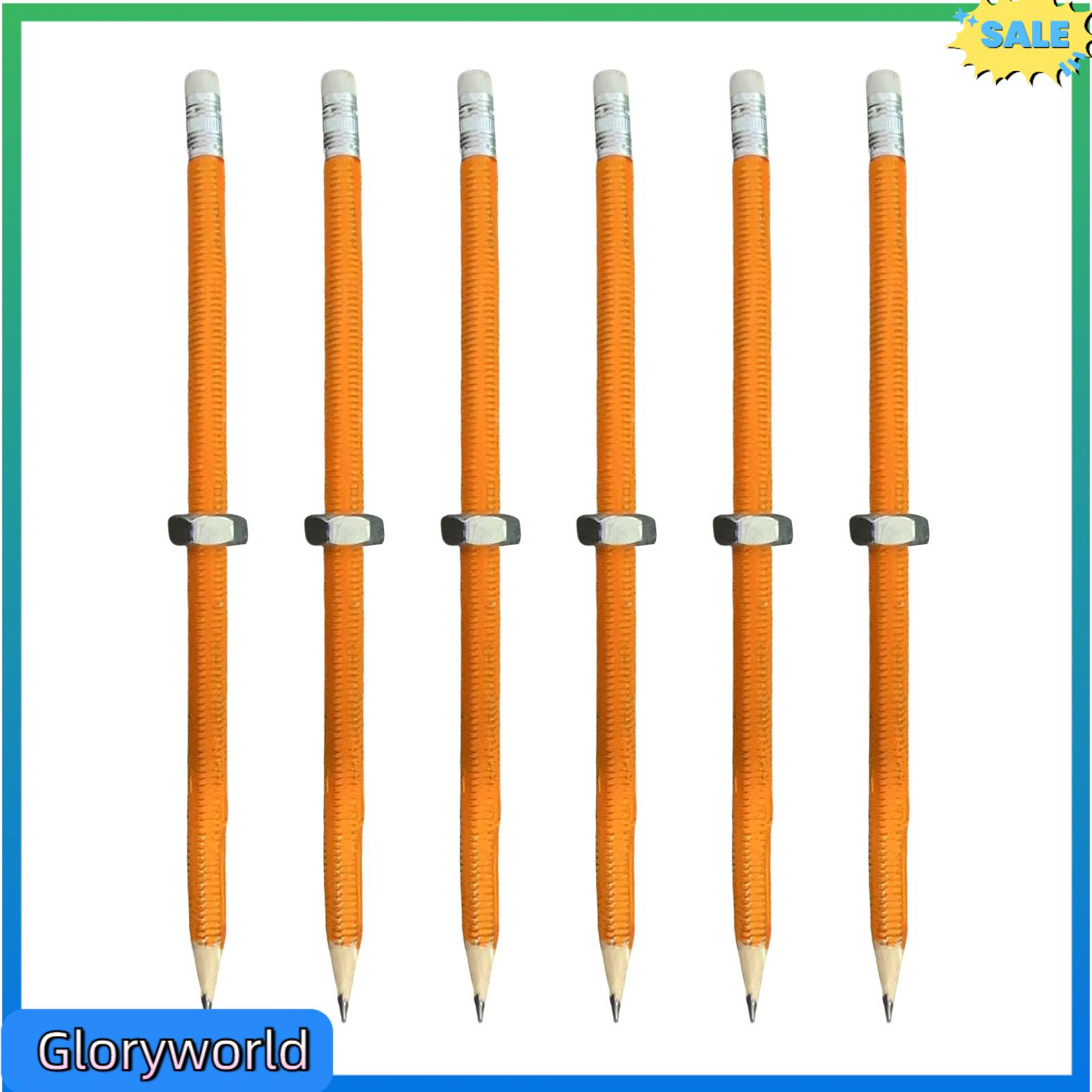 Gloryworld đai ốc Bút Chì Du Lịch Thân Thiện Fidget Bút Chì Hạt Giải Nén Bộ Bút Chì Cho Căng Thẳng Relief Im Lặng Yên Dĩnh Con quay thư giãn Bút Chì Cho Trẻ Em Người Lớn Học Sinh giảm lo lắng Relief Bằng Gỗ Cho Các Trường Học