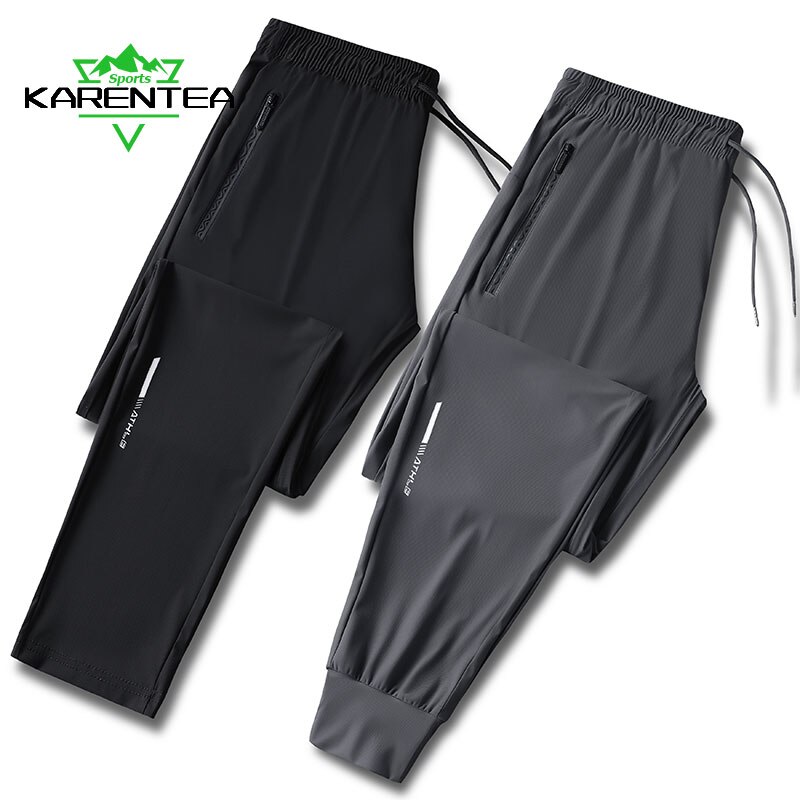 Running Pants Reflective Quick Dry Summer Jogging Trousers Men Gym Thin