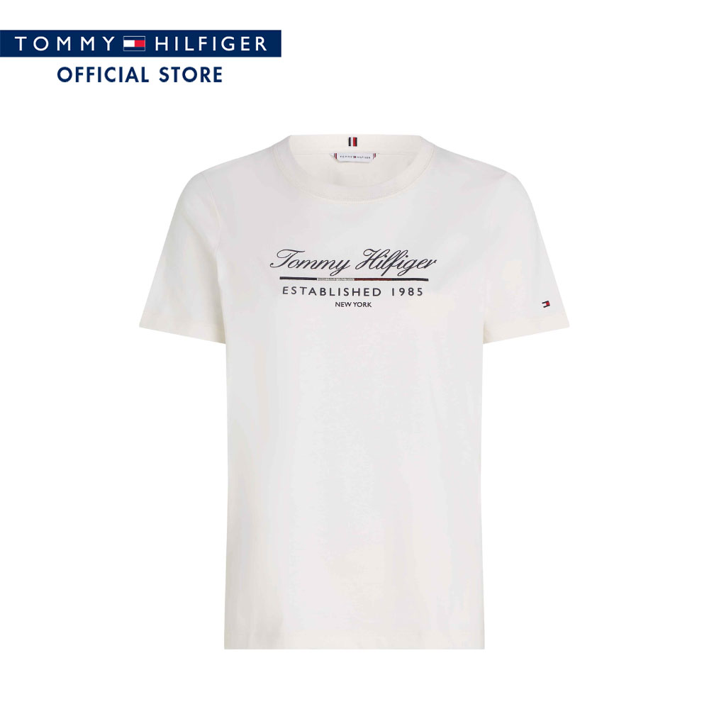 Tommy Hilfiger Women Tees Model WW0WW43502 YBH - White Regular Fit ราคา 2,421 บาท*ส่งฟรี