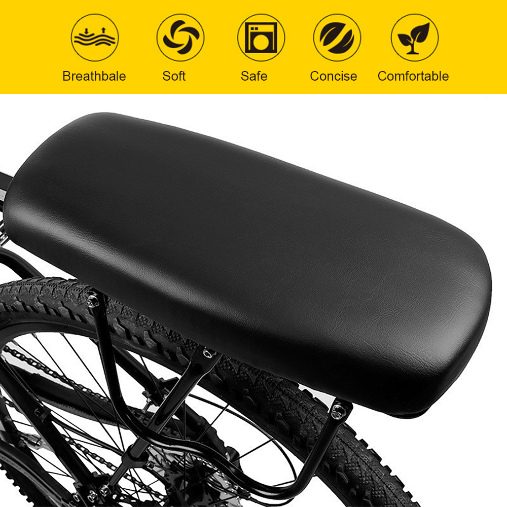 Bicycle Back Seat Cycle MTB Mountain Bicycle PU Leather Soft Comfortable Cushion Bike Rear Rack Seat Children Back Seat Pad