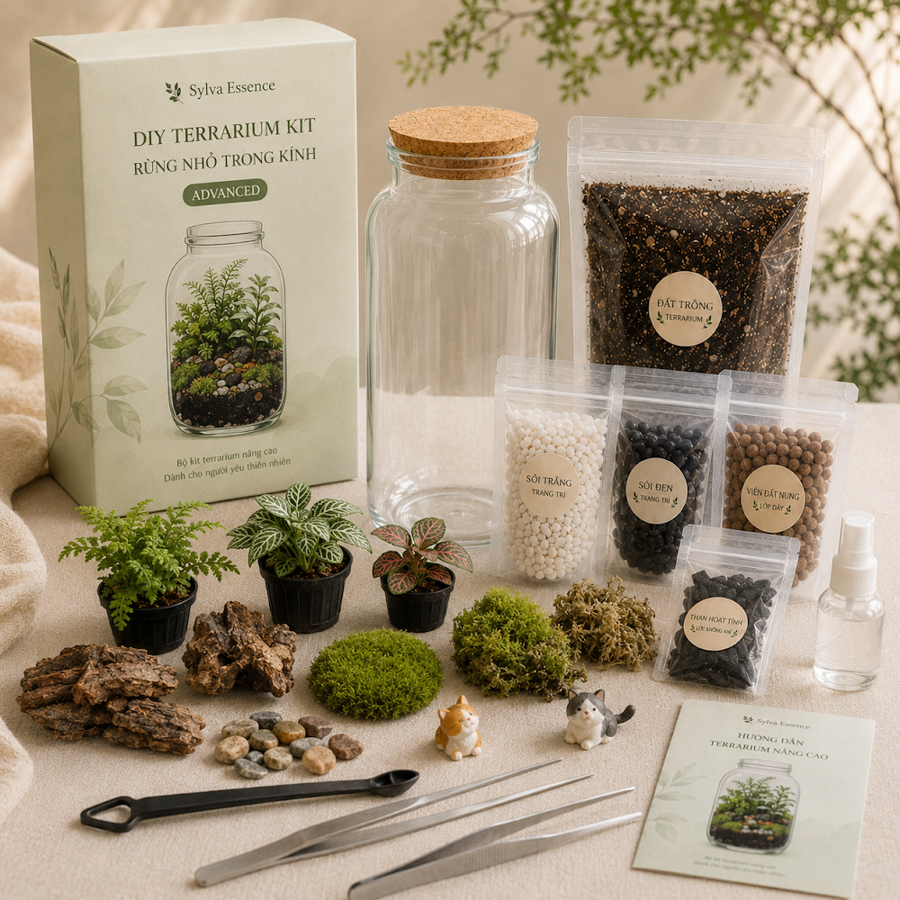 Bộ Kit DIY Terrarium Advanced - Rừng Nhỏ Trong Kính