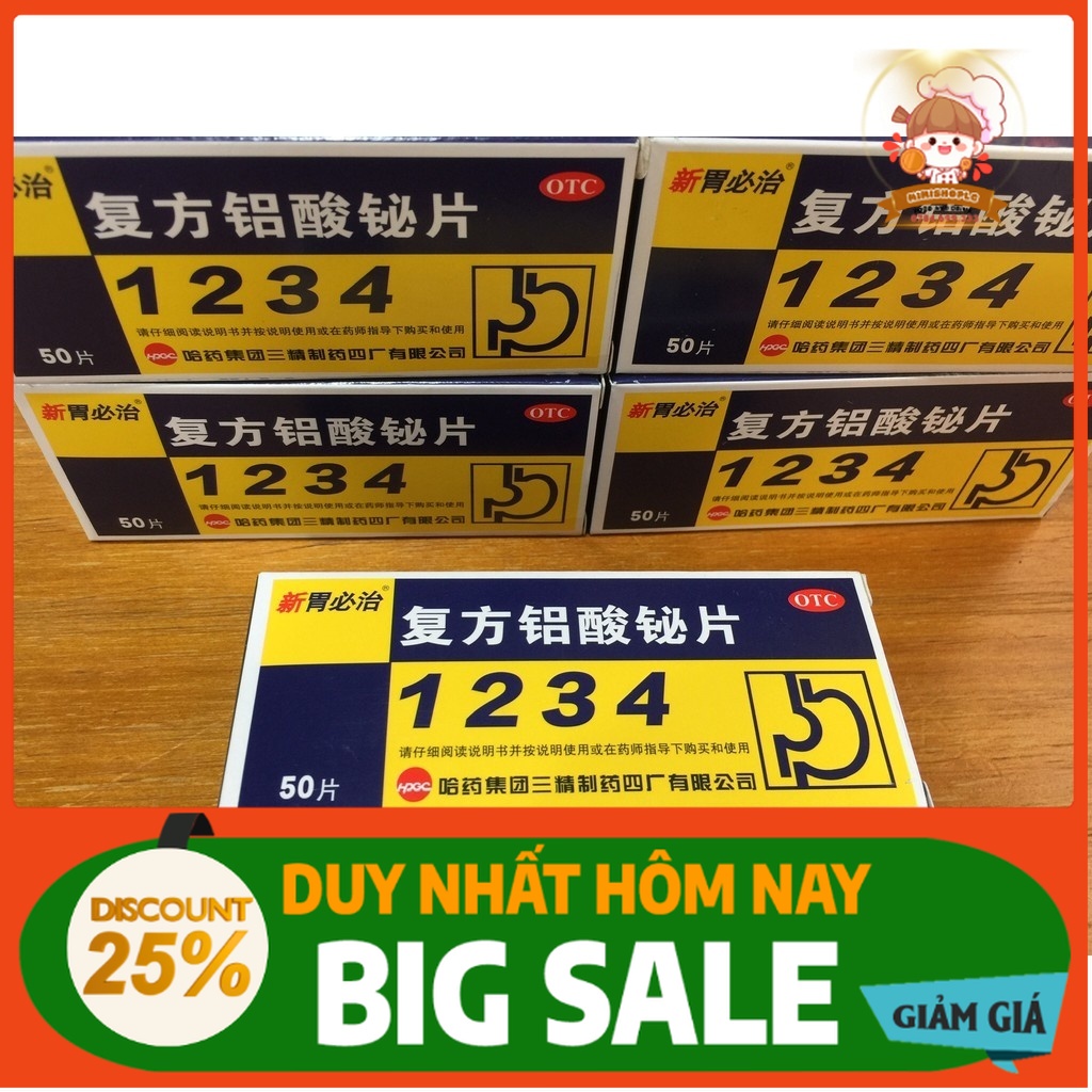 Viên thảo dược nội Địa Trung Dạ Dày 1234 50v/1 hộp Giải pháp tự nhiên cho vấn đề tiêu hóa