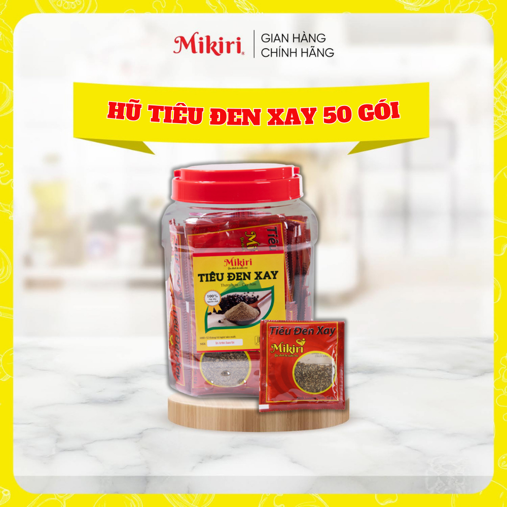 Tiêu đen xay Mikiri 12g x hũ 50 gói
