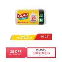 Glad Leak Proof Base Kitchen Trash Bags- Medium