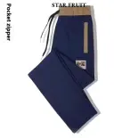 STAR FRUIT Quần thường ngày nhãn hiệu Fashion Quần thể thao nam nam chi tiết thêu thiết kế dây rút eo lỏng