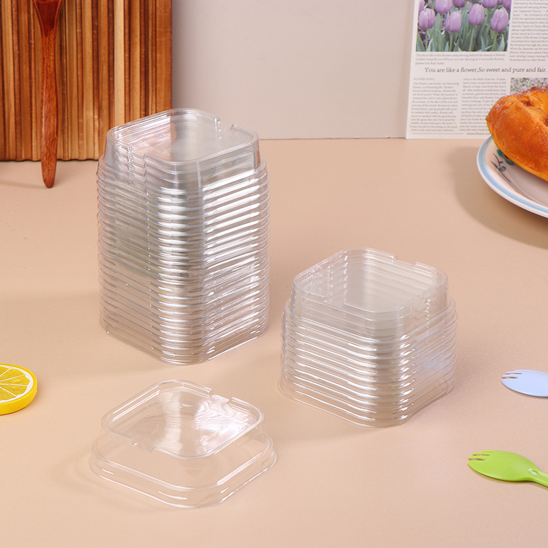 LivingEa 50 cái muffin cupcake Cốc giấy hình vuông mousse tráng miệng cupcake lót ly hoặc nắp nướng 