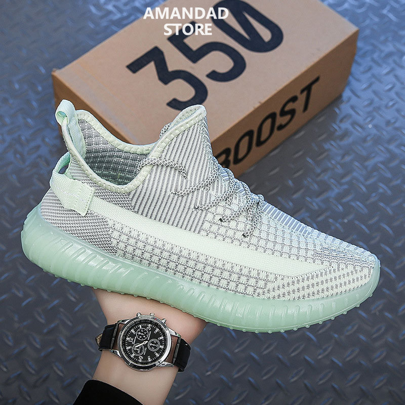 QiaoYiLuo women's coconut shoes mesh breathable fly-woven sneakers autumn popular running shoes couple models