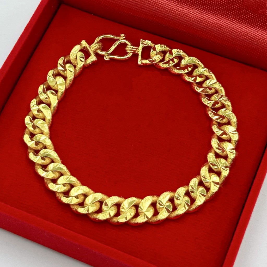 nirichstore gold bracelet, weight 1 baht, cloned gold, looks real, gold-plated, 0362 ราคา 637 บาท*ส่งฟรี