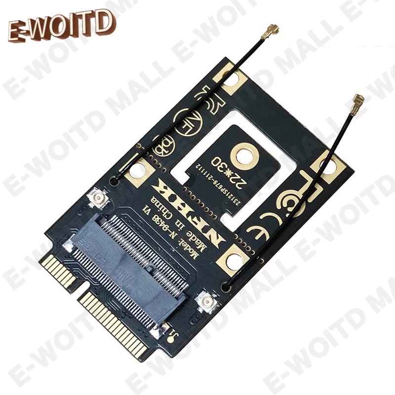 M.2 NGFF เป็น MINI PCI-E (PCIe + USB) อะแดปเตอร์สำหรับ WLAN ไร้สายบลูทูธไวไฟ M.2 - ยี่ห้อ E-WOITD ราคา 97 บาท*ส่งฟรี