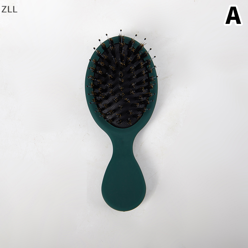 ZLL 1 chiếc lược chải tóc bằng Nylon lông lợn hình bầu dục Lược mát xa da đầu tóc nhỏ chống tĩnh điện bàn chải chăm sóc tóc Salon dụng cụ tạo kiểu