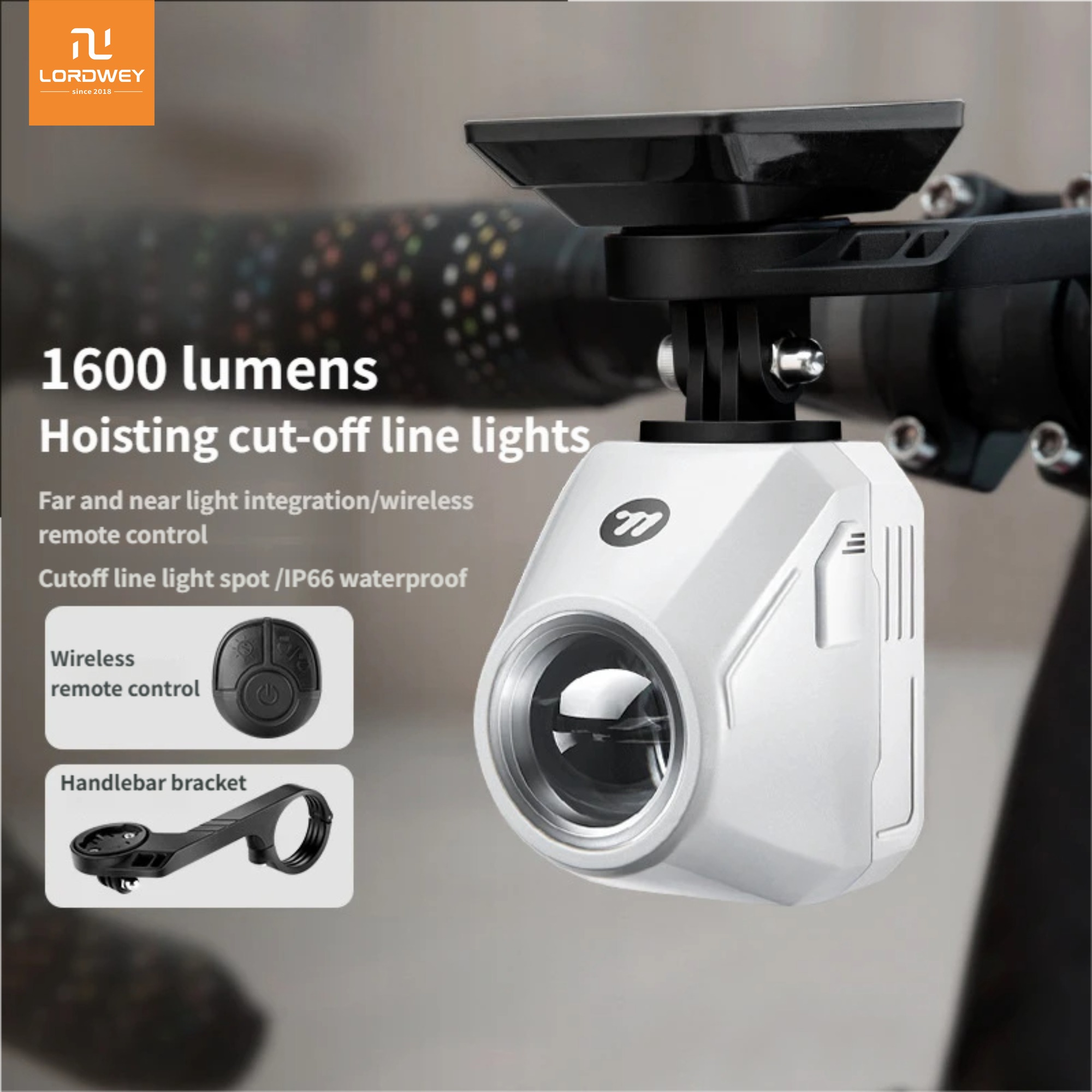 LORDWEY | WEST BIKING Hanging Stop-line Bicycle Lamp for Night Riding on The Road Under-hanging Front Lamp for Mountain Bikes Anti-glare High-brightness Front Lamp ราคา 2,117 บาท*ส่งฟรี