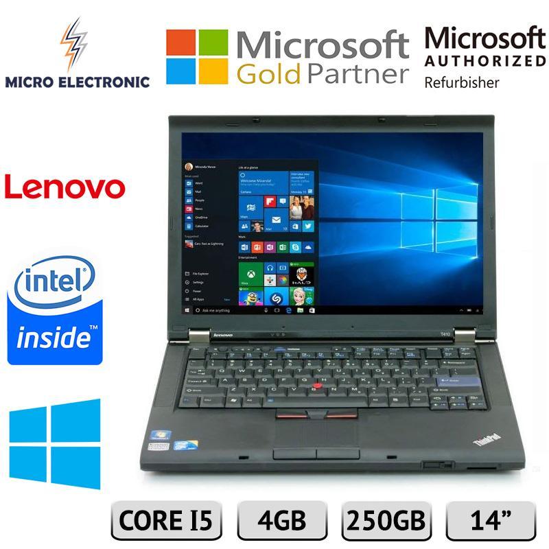 Lenovo Thinkpad T410 Business Laptop 14 Intel Core 4GB 250GB HDD Windows 10 Refurbished PC Computer Digital Electronics