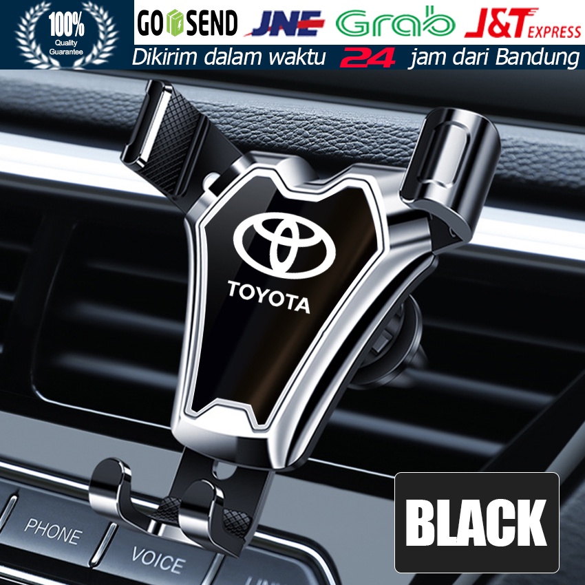Essager Tourist Gravitasi Car Phone Holder Dudukan HP Jepit AC Mobil Dengan Logo Toyota untuk iPhone 14 Samsung Xiaomi Harga 39,000 rupiah*Gratis Ongkir