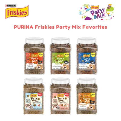 Purina Friskies Party Mix Favorites - Value Pack Cat Treats - Available in various sizes