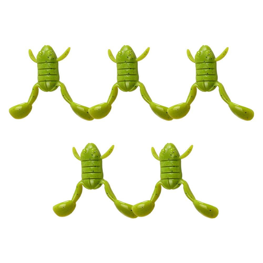 TPE nhử ếch Bộ 5pcs cho bass cho cá đen lưỡi câu với cái nhìn thực tế