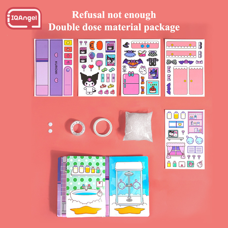Quiet Book Handmade DIY for girls Children's Sanrio no cutting full series of large Kuromi toys ราคา  115 บาท*ส่งฟรี