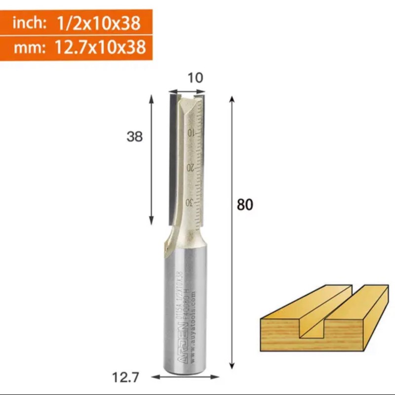 Mũi phay CNC gỗ thẳng dài Arden mũi soi lấy nền dao phá thô 0103 và 0115 MSTD-AD
