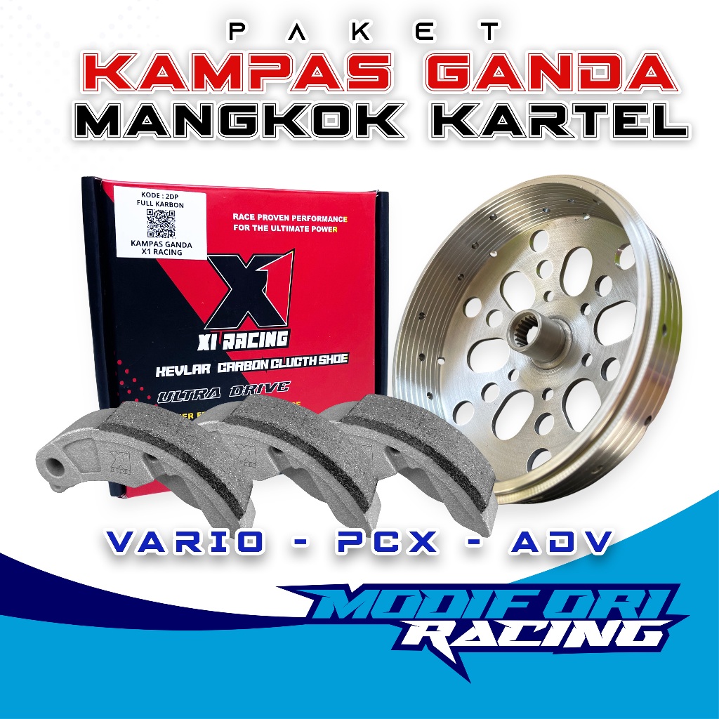 Original Modification - Straight Cross Cartel Bowl with Additional Double Camping Vario 125-150 Pcx Adv Power Acceleration X1 Racing Harga 235,000 rupiah*Gratis Ongkir