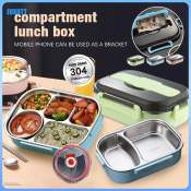 Stainless Steel Bento Lunch Box with Separated Compartments