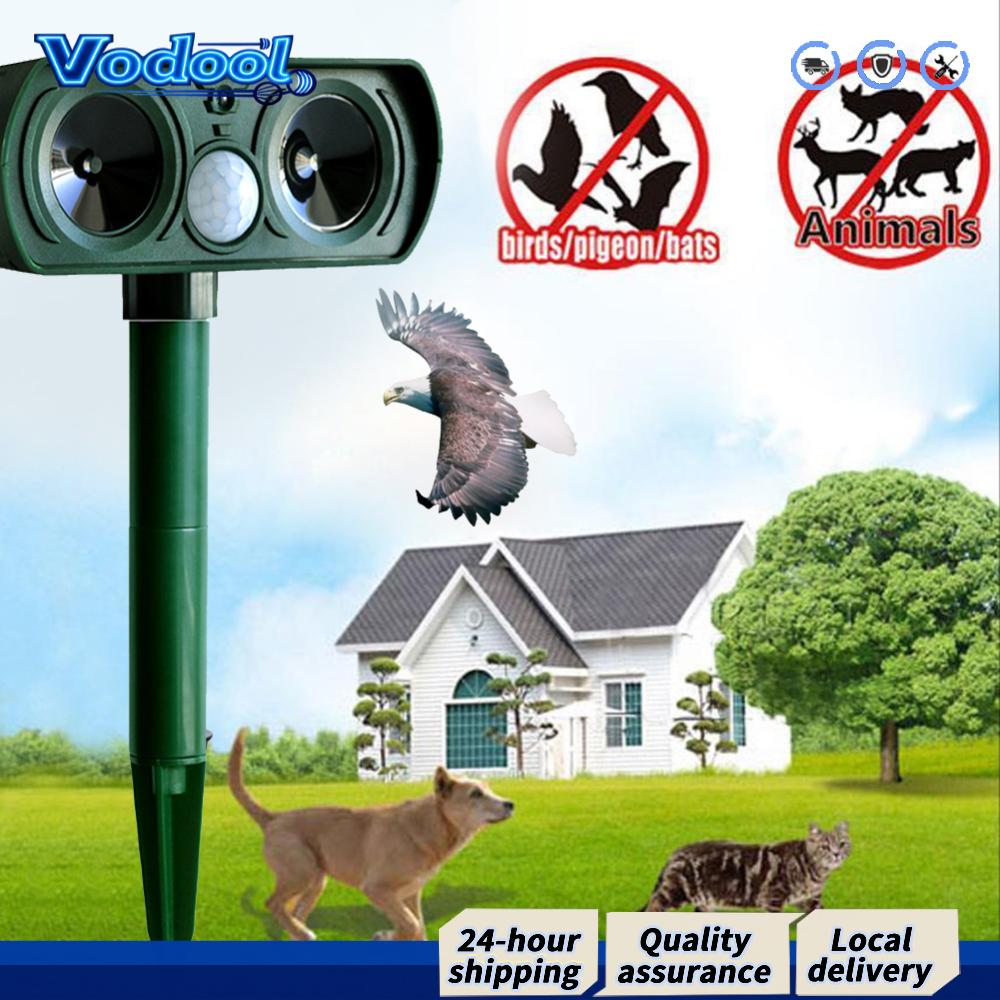 เครื่องไล่สัตว์อัลตราโซนิกกันน้ำพลังงานแสงอาทิตย์สำหรับการป้องกันแมลงและสัตว์ในสวนและบ้าน ราคา 239 บาท*ส่งฟรี