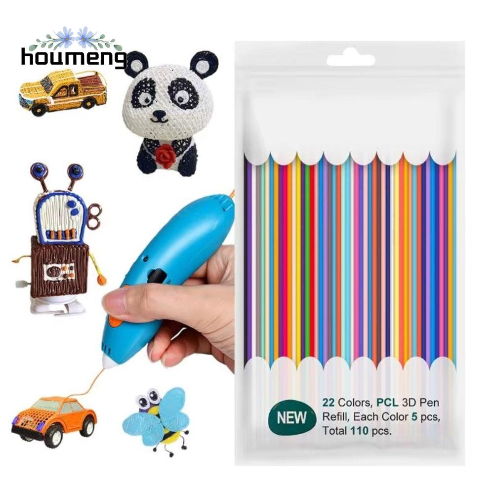 HOUMENG Bút vẽ Filament bút in 3D Chất liệu PCL Nhiệt độ thấp Đầu thay thế bút 3D Thiết bị điện tử v