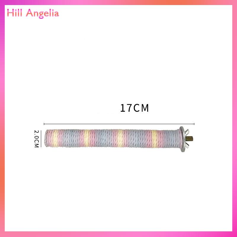 [Hill Angelia] Màu bông vẹt cực linh hoạt treo Clip Swing đầy màu sắc cá rô xoay thoải mái chim bông Dây đu vật nuôi cung cấp - 2