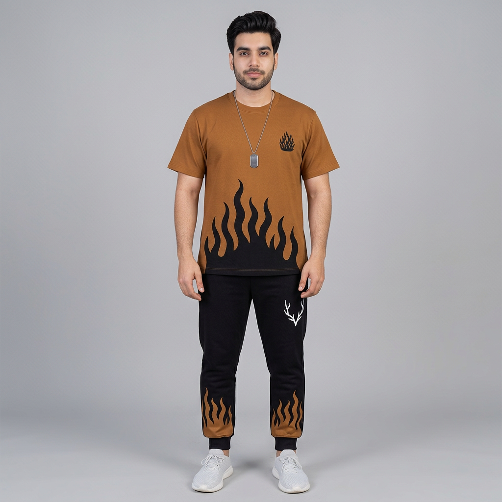 5 Color High Quality Casual Suits for Men Summer Tracksuit for Men's Fine Fabric T-Shirt and Trouser set 2 pieces