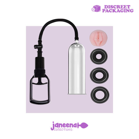 Waterproof Penis Growth Pump with Flesh Cup Masturbator Sex Toy