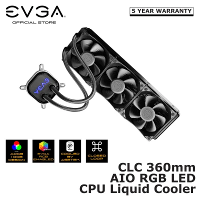 EVGA CLC 360mm All-in-One AIO RGB LED CPU Liquid Cooler