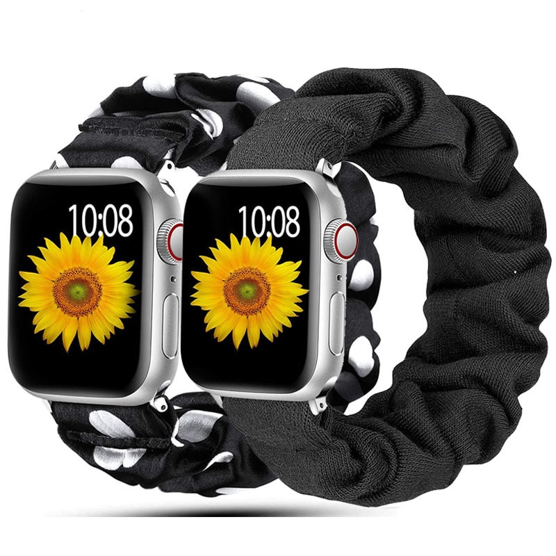 44 45 49mm Elastic Nylon Scrunchie Strap For Apple Series 7 8 Smart Watch X8 XS8 Max Smartwatch T500 Plus I7 W27 T900 Pro Ultra