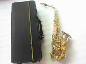 NJA A-W037 Gold Key Alto Saxophone with Case and Mouthpiece