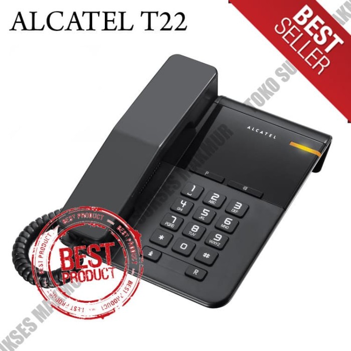 ALCATEL T22 HITAM TELEPON RUMAH SINGLE LINE ANALOG DENGAN LED Harga  370,000 Ringgit*Penghantaran Percuma