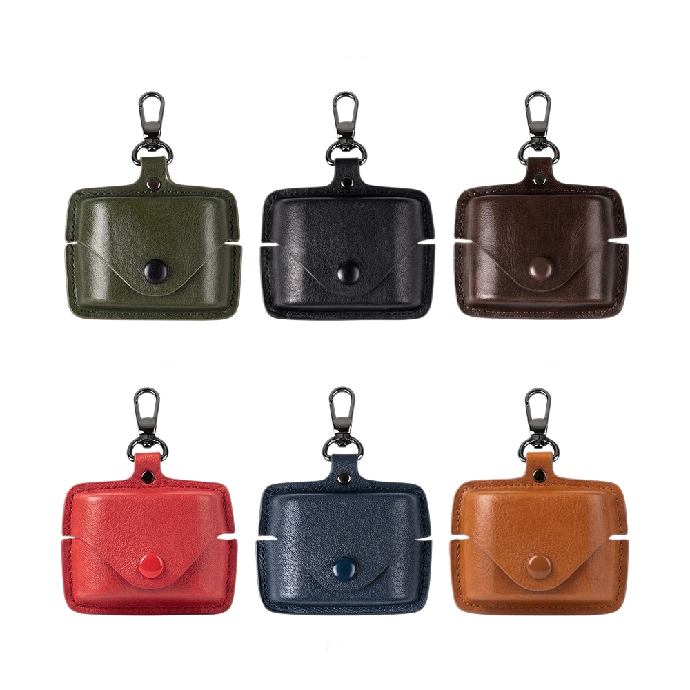 Solid-Color PU Leather Case for Sony WF-1000XM6 Earbuds A Stylish and Practical Carrying Case