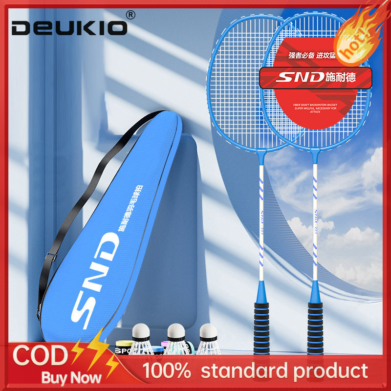 Deukio Vợt Cầu Lông Đôi Bộ vợt dành cho người lớn bền, độ co giãn cao, giá trị cao bọt xử lý Vợt cầu lông