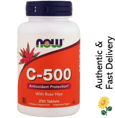 [SG] Now Foods, Vitamin C 500 With Rose Hips, 250 Tablets [Antioxidant and Immune Support]