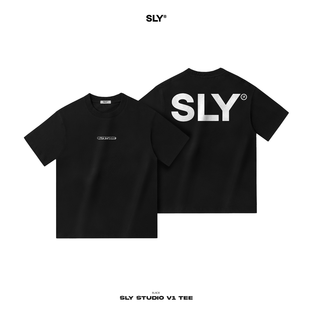 Áo thun cổ tròn SLY STUDIO V1 Đen | Trắng S-5XL