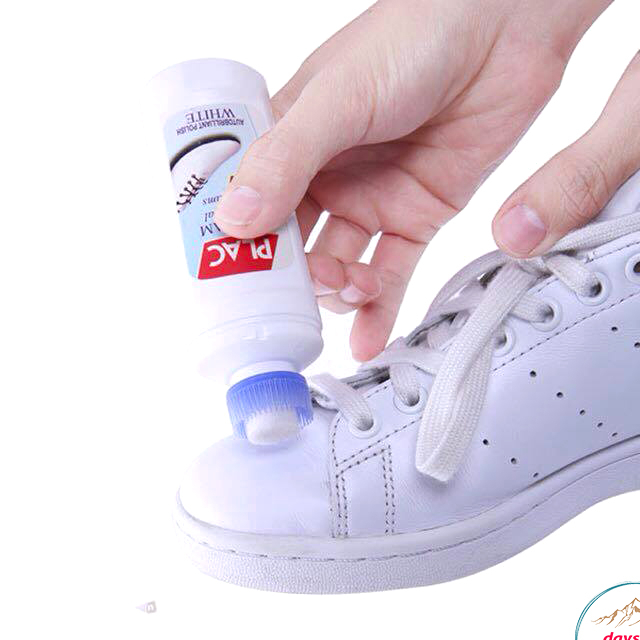 Chai xịt trắng giày PLAC có đầu cọ tẩy trắng giày lọ tẩy ố giày dép - nước tẩy trắng giày dép túi xá